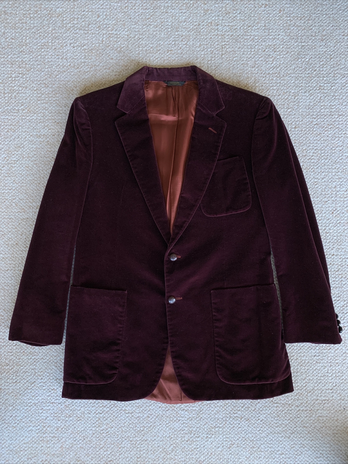 Siete by Oscar De la Renta Burgundy Velvet Jacket… - image 1