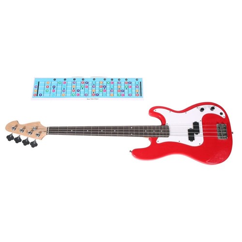 Aufkleber Bass Skala Diagramm Notiz Bassgitarre Paket Inhalt Codiert