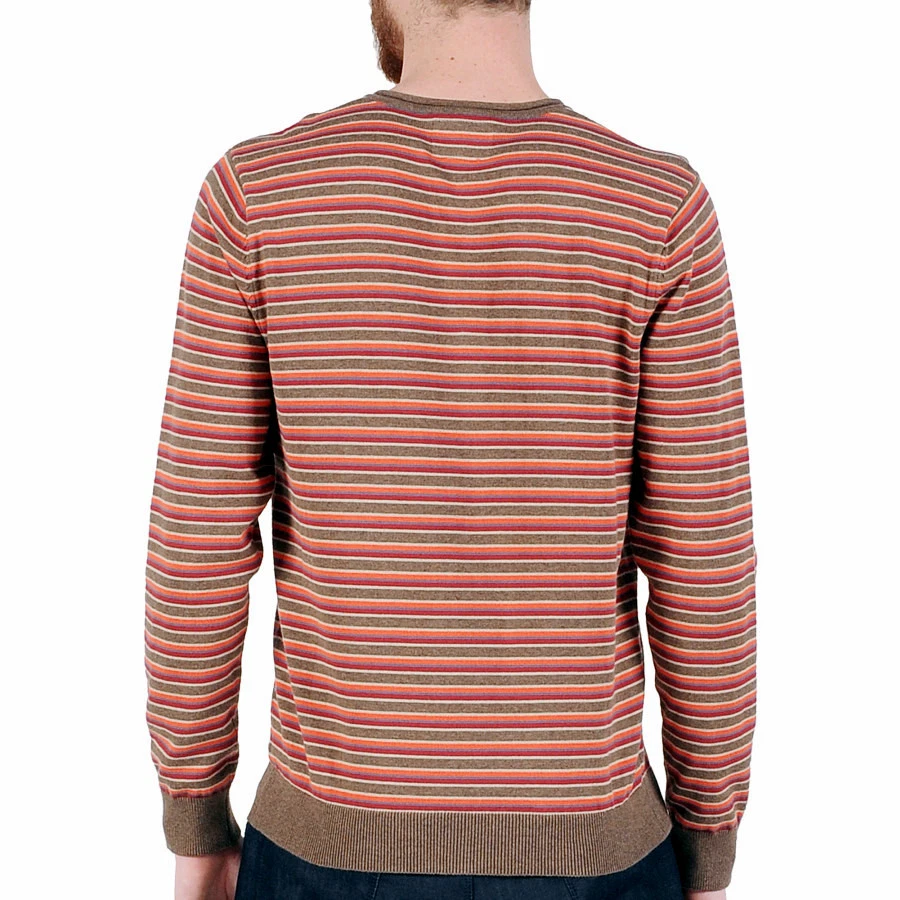 VOLCOM Olah COTTON Stripe CREW Neck HENLEY Hipster SWEATER Mens size XL Slim FIT - Image 2 of 4