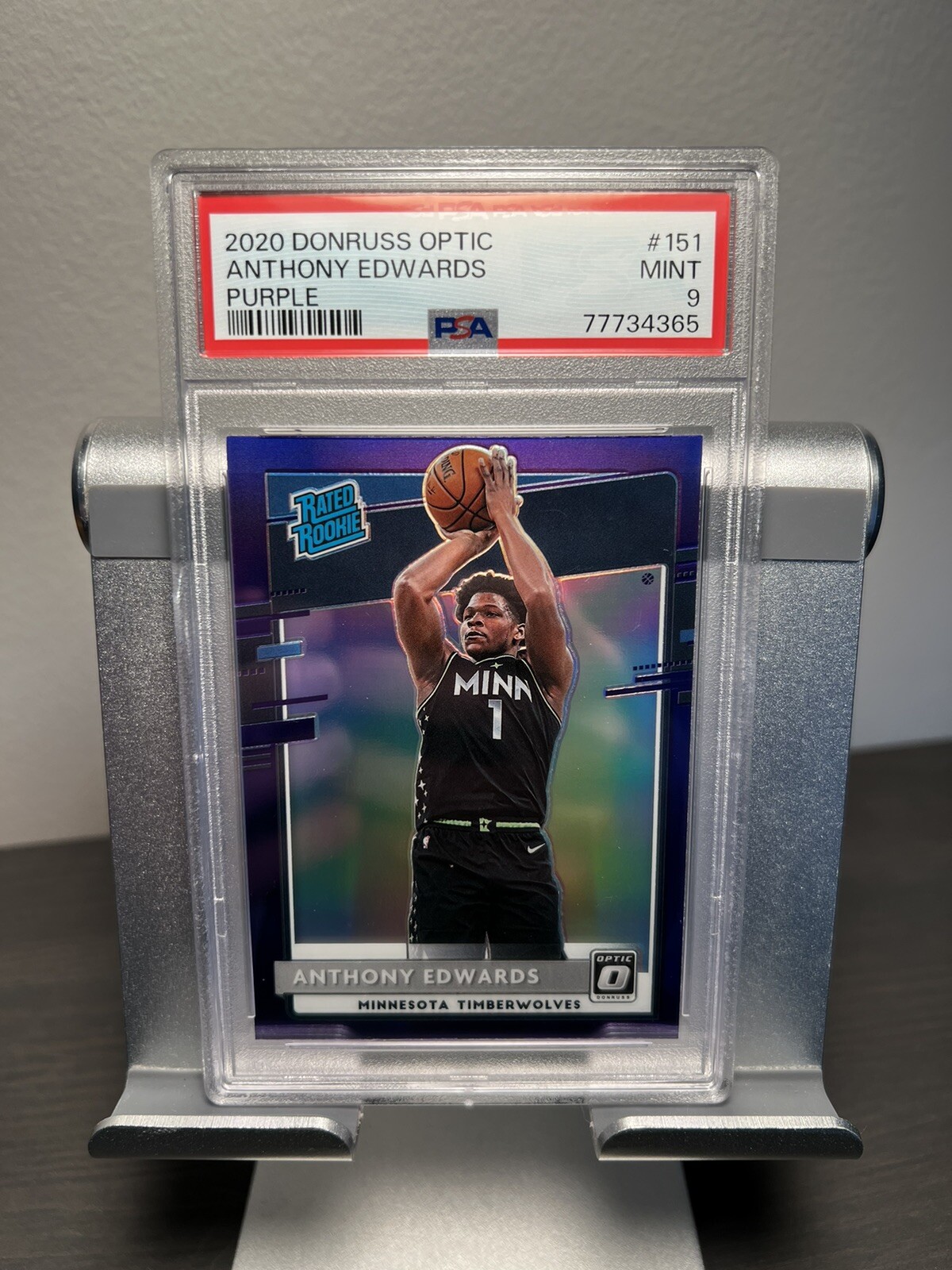 ANTHONY EDWARDS ROOKIE CARD OPTIC PSA BASKETBALL
