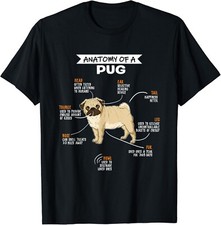 Anatomy Of A Pug Dog Funny Dog Lover Gift Unisex T-Shirt