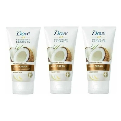 Dove Hand Cream With Coconut Oil & Almond Milk Restoring Care 75ml x 3