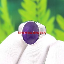 Anello In Argento Sterling 925 Con Gemma Naturale Di Ametista Per Uomo #1002