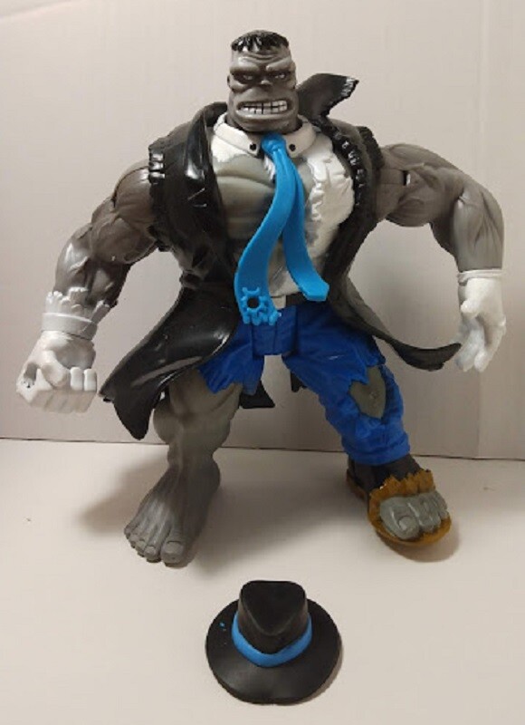 Marvel Inc. Hulk Grey 6.5” Battle Damaged Mr FixIt Toybiz