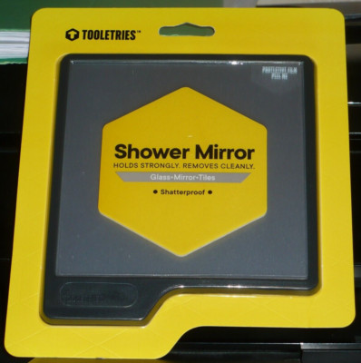 Tooletries The Oliver Shower Mirror for Shaving Shatterproof Silicon Grip Tech