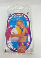 Vintage Beach Ball Intex The Wet Set 20" Multicolor 1994 NOS in Package