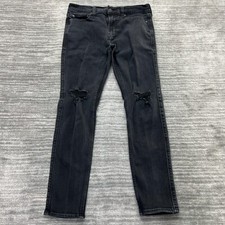 Hollister Jeans Size W30 L30 Mens Skinny Advance Stretch Dark Wash Black Denim