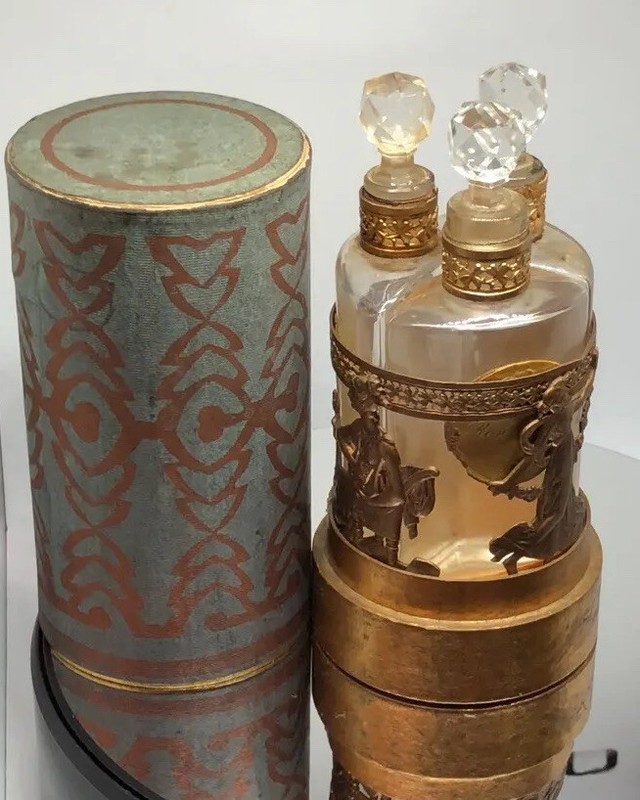 Antique 1913 Charles Fay Muses Perfume Set With Very Rare Lid