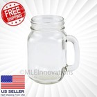 Mason Jar Mug Handle Glasses Jars Classic Clear Cup Drinking Mugs Cups New 16oz