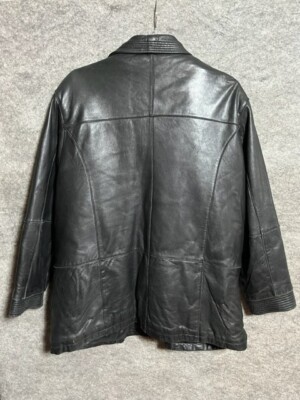 Andrea Viccaro Genuine Leather Jacket Womens L Full Zip Lined