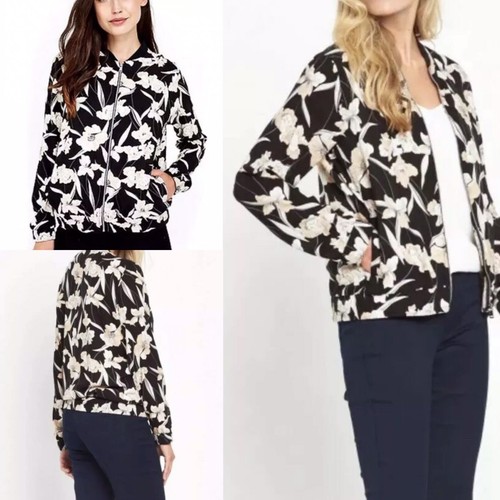 Wallis Funky Floral Bomber Jacket Size 