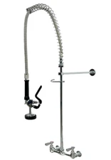 Commercial Kitchen Sink Faucet Pull Down Sprayer Mixer Tap Swivel