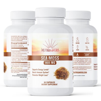 California Essential Sea Moss & Burdock Root Blend Capsules 180 Count