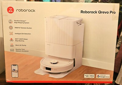 Roborock Qrevo Pro Robot Vacuum and Mop with FlexiArm Edge Mopping New!! Great P