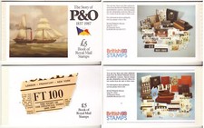 UK Royal Mail P&O & Financial Times 5 pound stamp booklets from 1987 and 1988