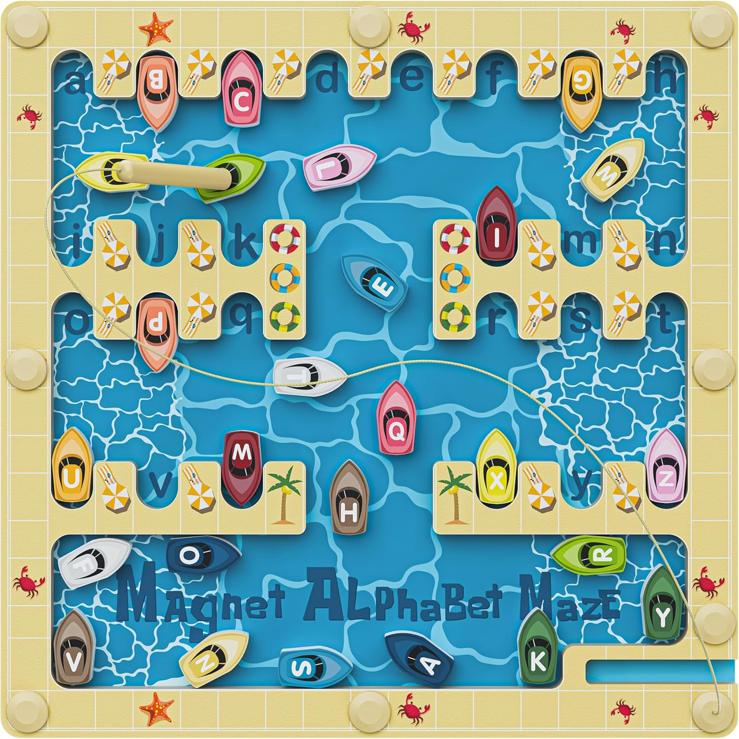 Magnetic Alphabet Letters Puzzles Maze,Montessori Toys for Preschool Learning Ac