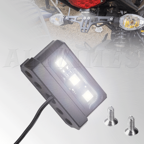 Aluminum LED Rear License Plate Light Black For Honda Grom 125 MSX 125 2014-2024 - Foto 1 di 7
