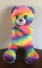 Build A Bear Rainbow Plush Bear Tie Dye Pride Stuffed Animal Toy Hands Fasten