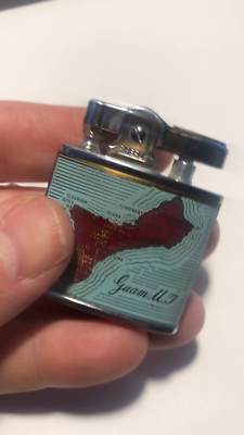 Vintage Firefly GUAM Map Cigarette Superlighter Lighter : Sail