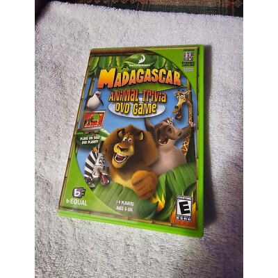 Dreamworks Madagascar Animal Trivia DVD Game Family Fun Ages 6-106