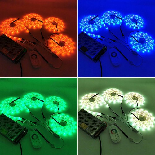 5M 5050 RGB RGBW RGBWW 5050 LED Strip Flexible Tape Controller+12V Power Adapter - Picture 11 of 16