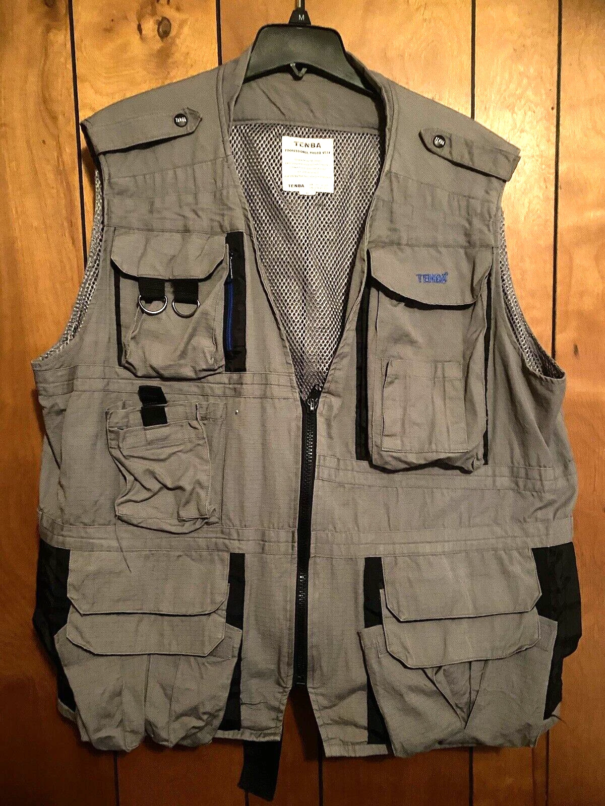Tenba Vest Men XL Professional Photography Vented Outdoor Photo Gray