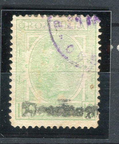 ROMANIA; LEVANT 1890s classic Karl surcharged issue fine used value
