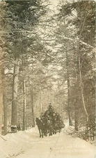 Postcard RPPC C-190 Logging Lumber Wagon Horse 23-2320