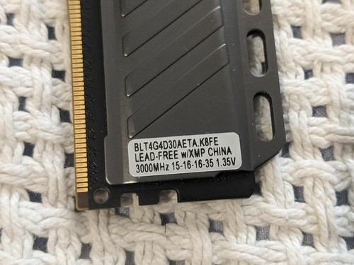 4GB Micron Ballistix Tactical DDR4 3000MHz Memory Ram Used Good Condition - Picture 2 of 3