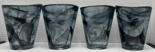 Kosta Boda Mine Black Swirl Glass Tumbler Ulrica Hydman Vallien UHV Sweden - Picture 7 of 16