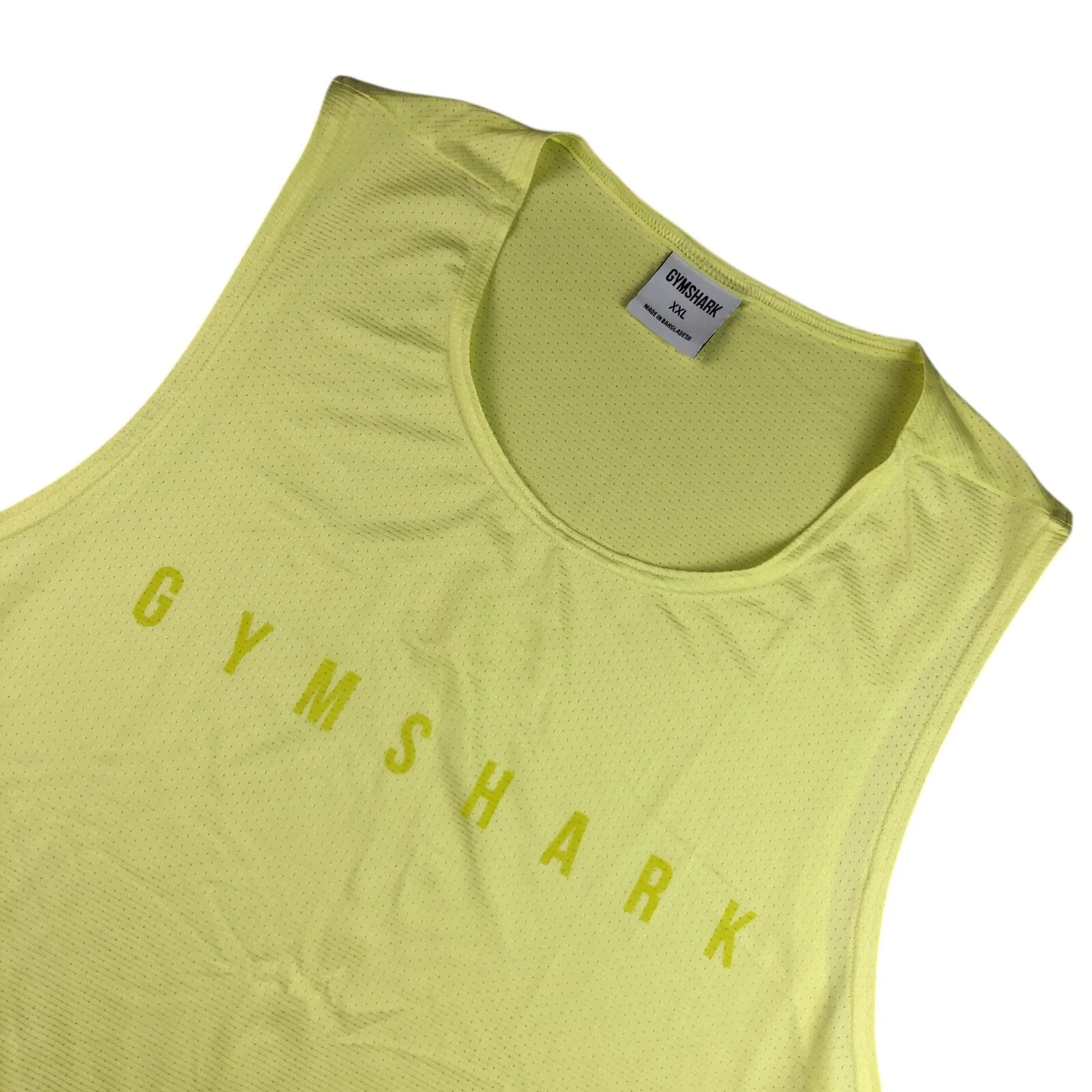 gymshark spellout logo t-shirt neon tank-top