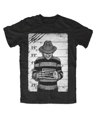 Freddy Mugshot T-Shirt Kult,Nightmare,Elm Street,Movie,Freddy,Horror,TV,Friday