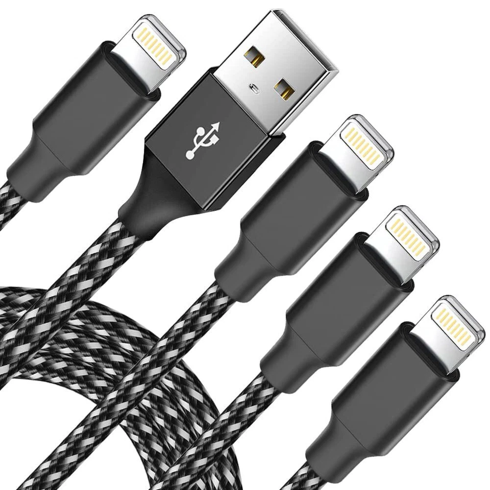 3 Pack Fast Charger Cable Heavy Duty For iPhone 13 12 11 X XR 8 7 Charging Cord - Image 2 of 4