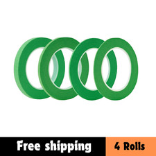 4 Rolls Fine Line Tape Green , Fineline Masking Tape in 1/16, 1/8, 1/4 and 1/2 I