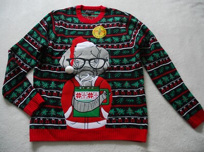 Blizzard Bay Weihnachtspullover Elefant Santa Outfit mit Getränk Fronttasche