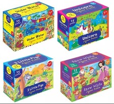 Kids Jigsaw Puzzle Large Pieces 2 Designs per Set Toddlers  Age 3+