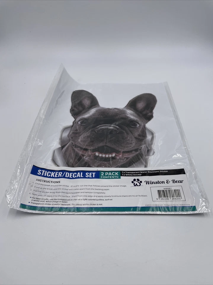 ¡Nuevo! Pegatinas 3D para perro - Pack de 2 - Pegatinas Bulldog Francés para pared Foto 3 de 4