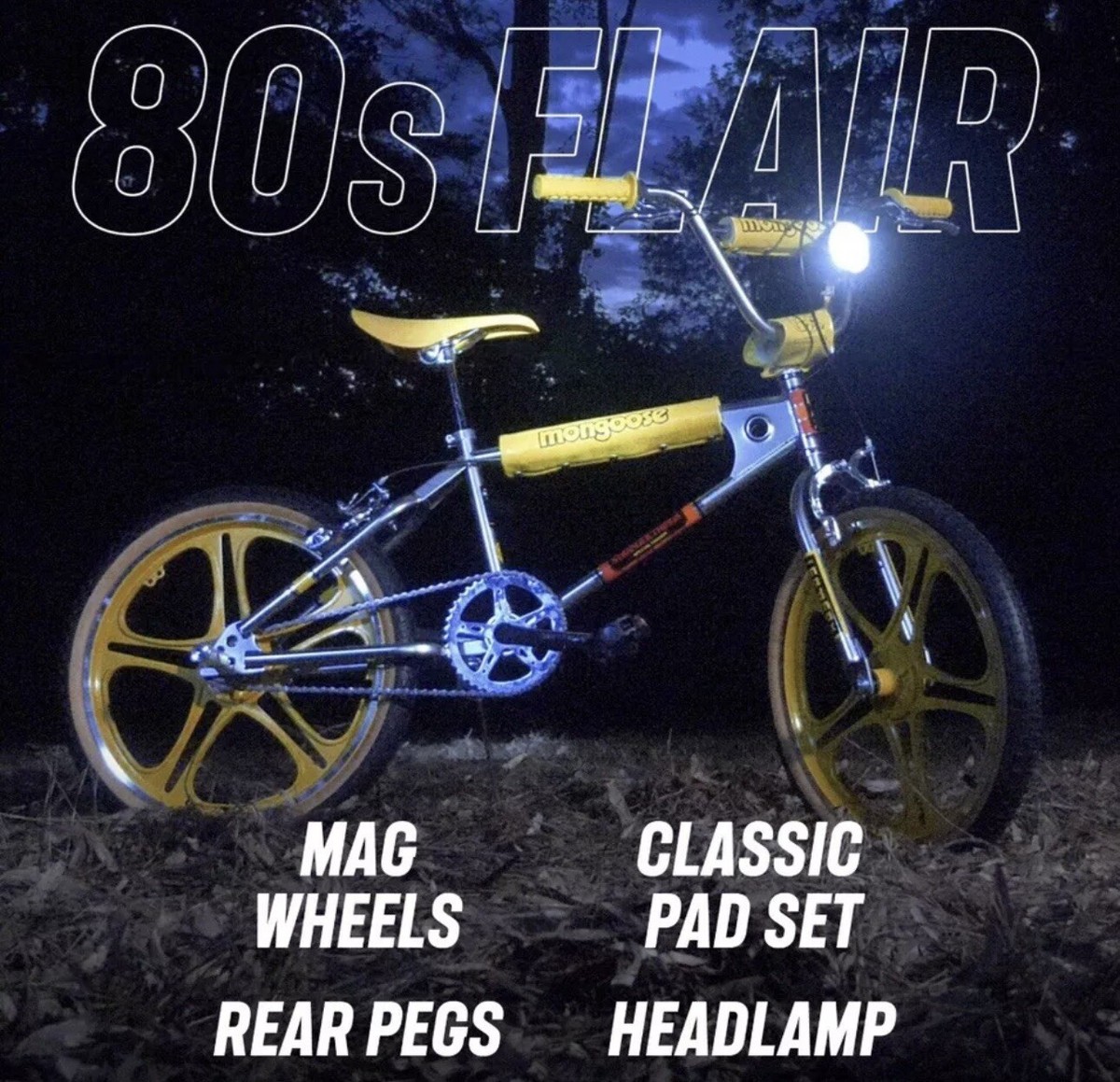 Mongoose Stranger Things 20 inch BMX Bike Yellow Max's bike Mongoose Stranger Things 20 inch BMX Bike Yellow Max's bike