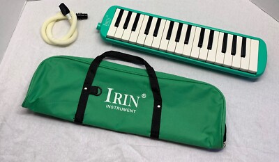 IRIN Mint Melodica 32 Key Wind Musical Instrument for Beginner Practice + Bag