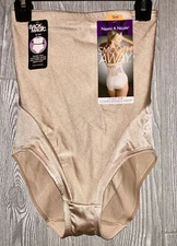 NAOMI NICOLE Smooth Away Comfortable Firm Hi Waist NUDE Brief Panty Womens S M L