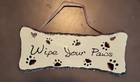 "Wipe Your Paws Hanging Sign.*DOGS*