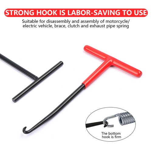 Spring Hook Tool Puller Installer T-bar Exhaust Pipe Stand Bike Motorcycle Car - Picture 7 of 13