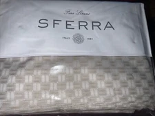 Sferra Queen Duvet Cover Macchia Long Staple Sateen Jacquard Cotton Italy Sand