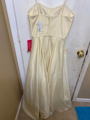 ebay yellow prom dress yellow dress flowers MissJophiel Embroidery Floral V Neck Yellow Prom Dress  Lavender / Above Knee / US14