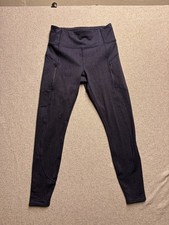 Athleta Rainer Textured Tight Navy with Black Print Pattern Women  s Size XS