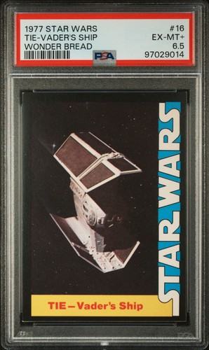 1977 Wonder Bread Star Wars #16 TIE - Vader's Ship — PSA 6.5