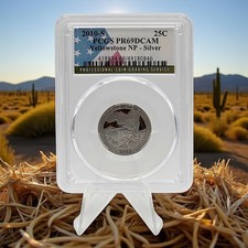 2010-S Yellowstone NP Silver Quarter PCGS PR69DCAM Deep Cameo 25C 🦬