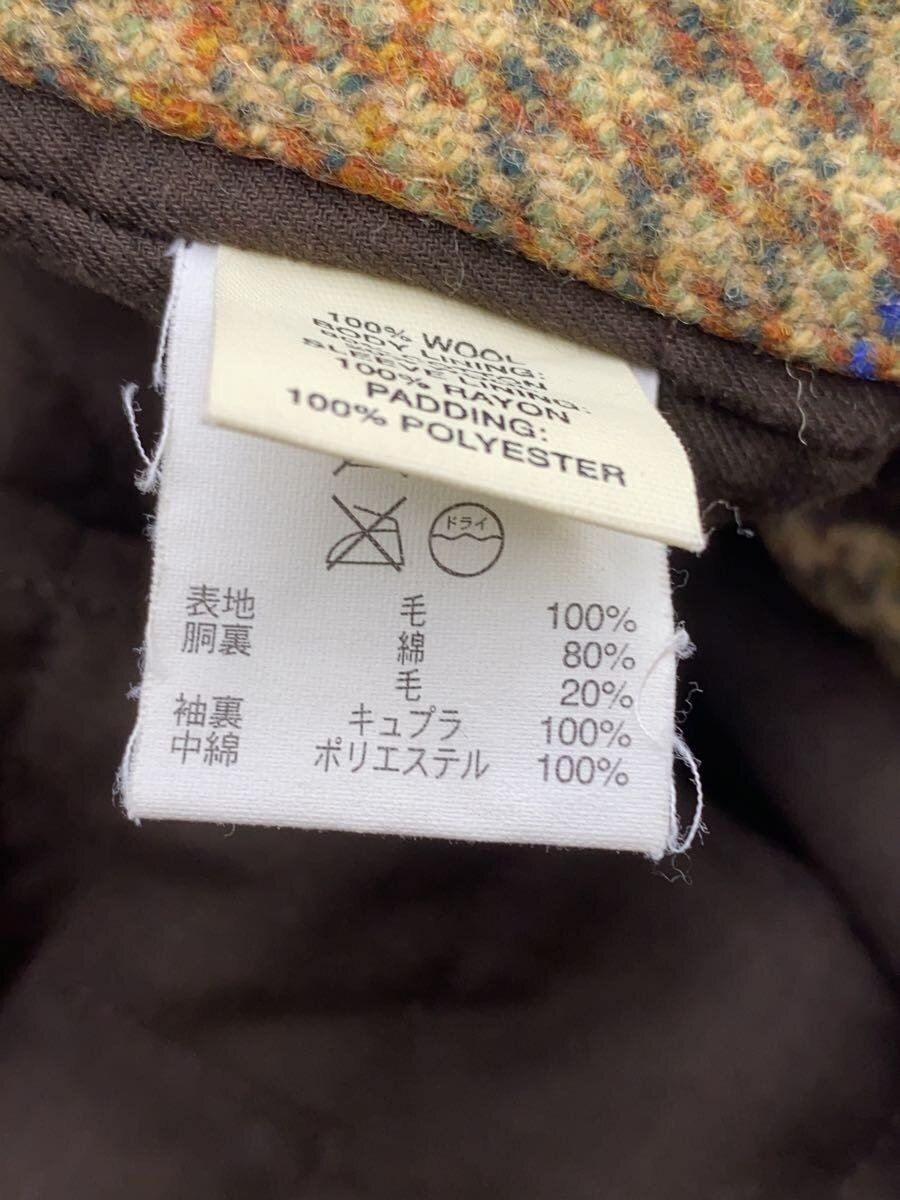 ALTRA Cappotto BROOKS BROTHERS altro mezzo country M lana kaki check tweed colletto