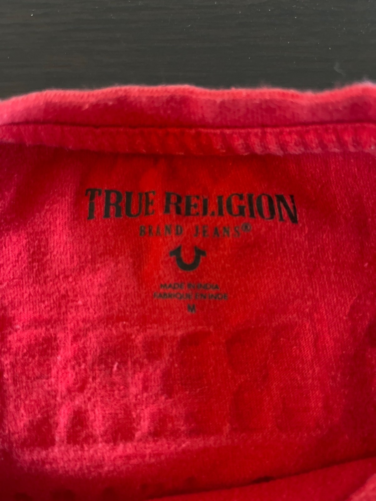 True Religion Boys Medium Red T-Shirt Top Buddha Cotton Blend Short Sleeve thumbnail 4