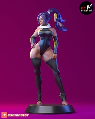 Yoruichi Shihōin, Bleach, sexy Pin-Up Statue, 3D Druck Figur, UNBEMALT
